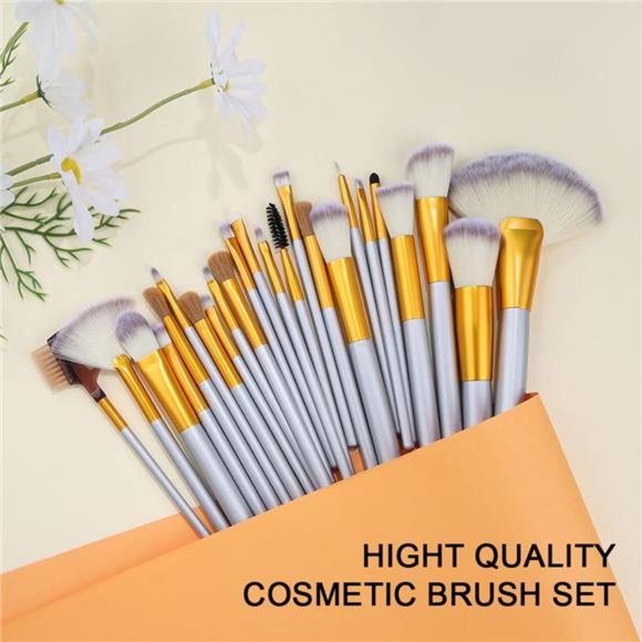 Make up Brushes,24pcs Premium Cosmetic Makeup Brush Set for Foundation Blending - Picture 5 of 7